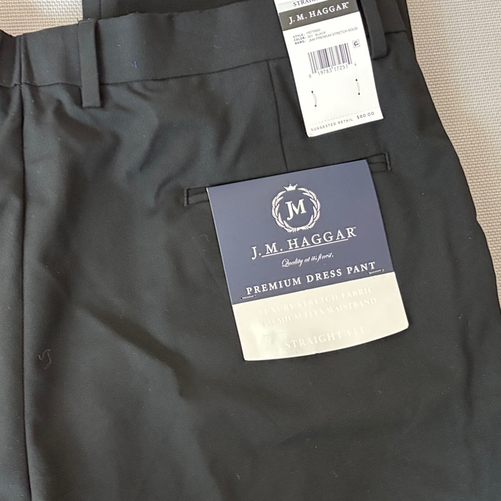 Haggar Classic Black Dress Pants size 40W 30L NWT - Picture 9 of 9